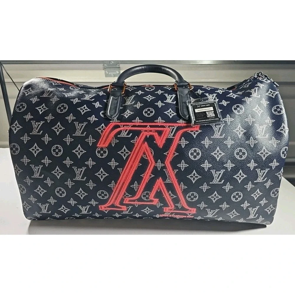 NWOT LOUIS VUITTON Monogram‎ Ink Upside down Keepall Bandouliere 50 M43684 - COA